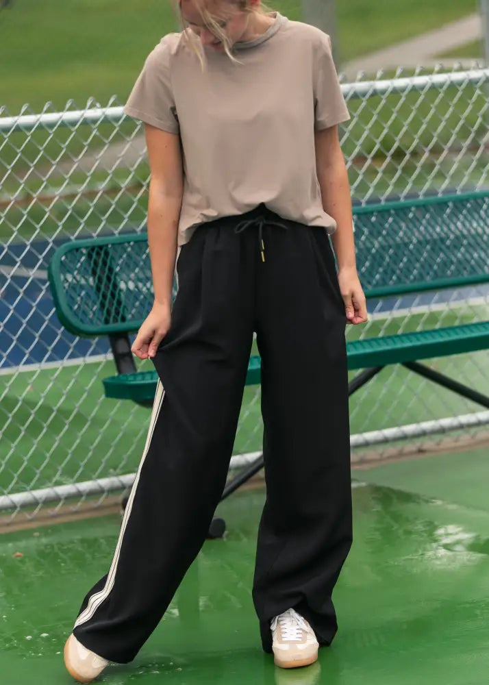 Nina Wide Leg Track Pants IC Pants