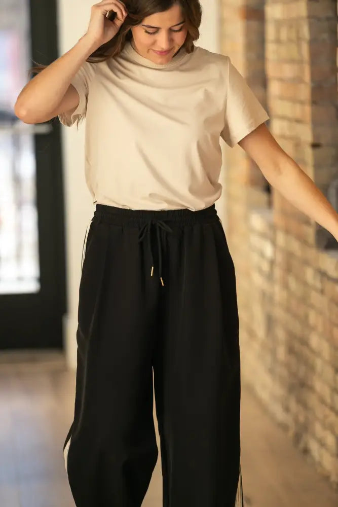 Nina Wide Leg Track Pants IC Pants