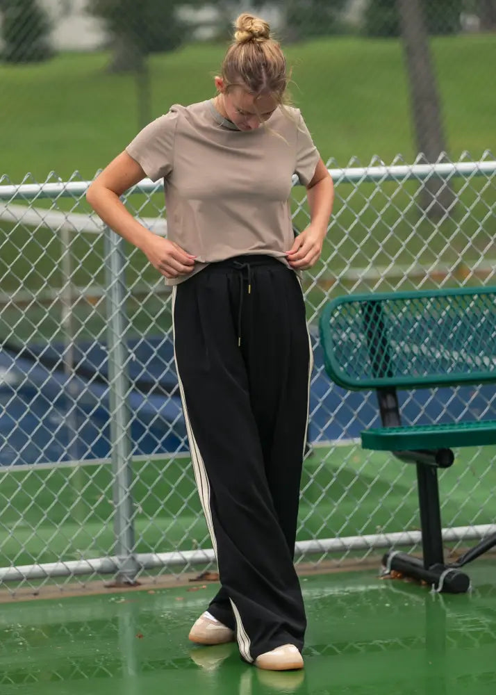 Nina Wide Leg Track Pants IC Pants