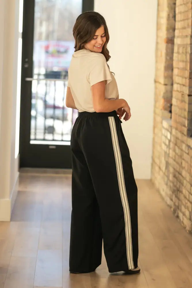 Nina Wide Leg Track Pants IC Pants