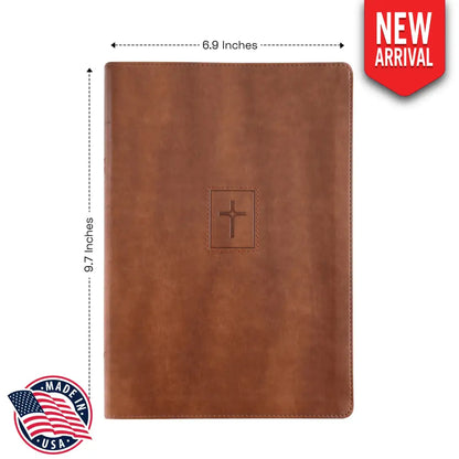 NIV Standard Size Thinline Holy Bible Large Print Brown Bible