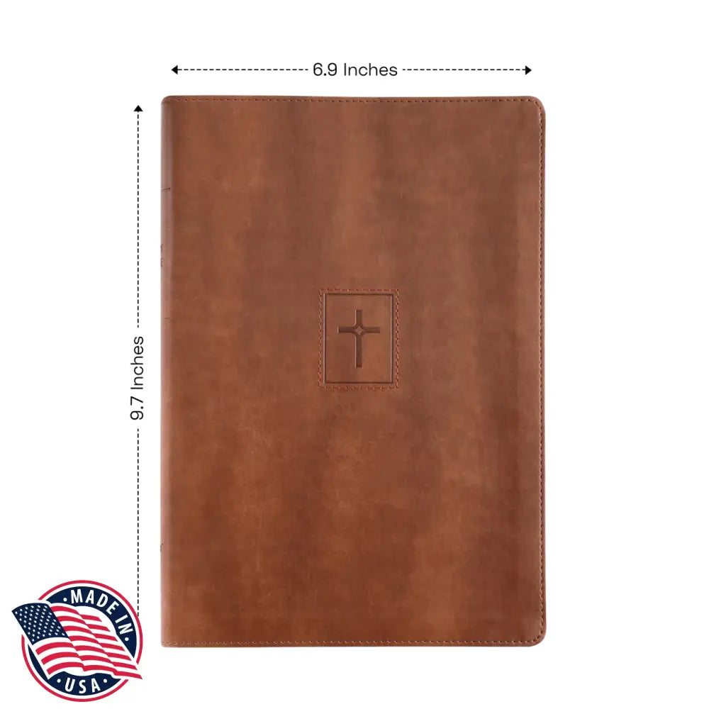 NIV Standard Size Thinline Holy Bible Large Print Brown Bible