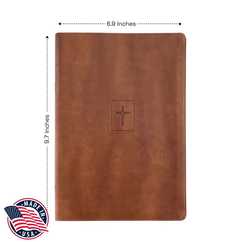 NIV Standard Size Thinline Holy Bible Large Print Brown Bible