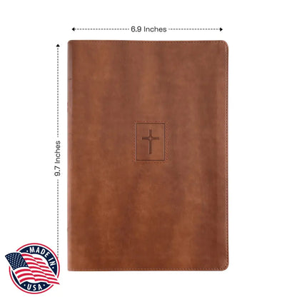 NIV Standard Size Thinline Holy Bible Large Print Brown Bible
