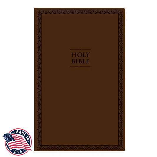 NIV Standard Size Thinline Holy Bible Small Print Brown Bible