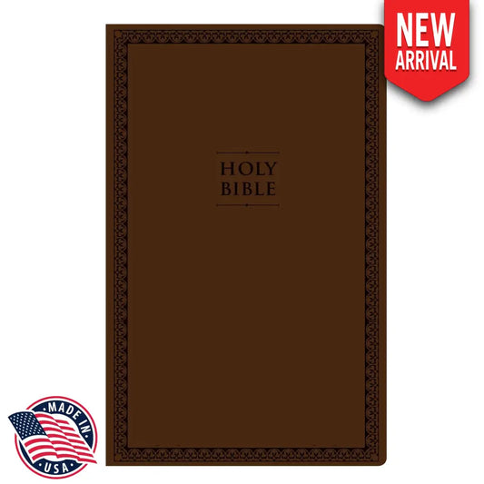 NIV Standard Size Thinline Holy Bible Small Print Brown Bible