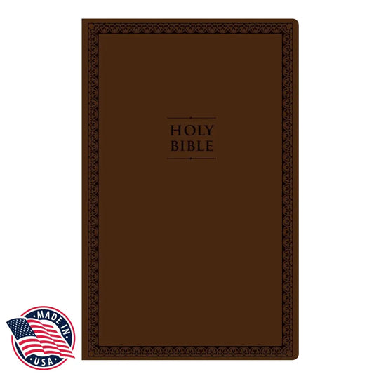 NIV Standard Size Thinline Holy Bible Small Print Brown Bible
