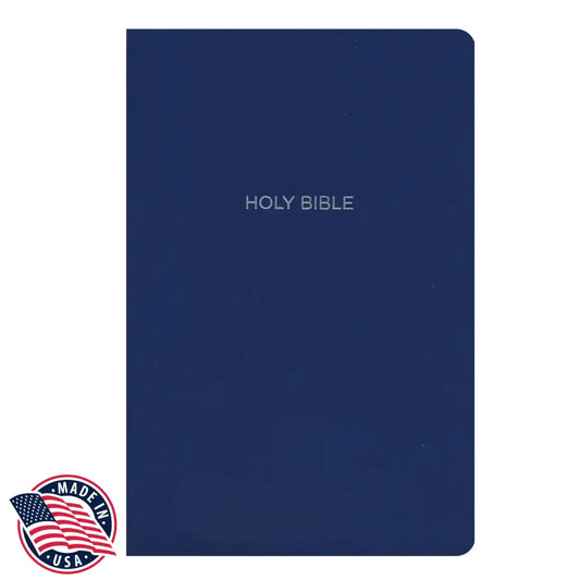 NKJV Standard Size Holy Bible Small Print - Blue Bible