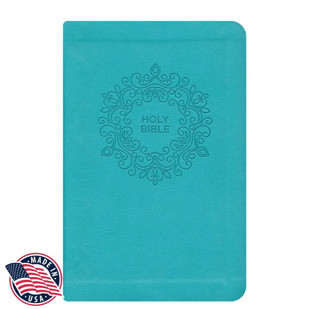 NKJV Study Size Thinline Holy Bible Large Print - Blue