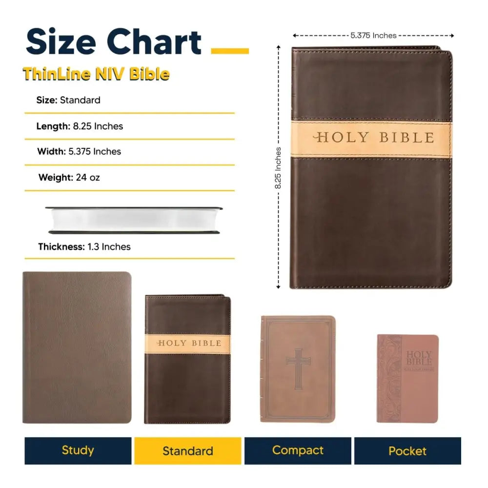 NLT Brown Tan Standard Size Holy Bible Small Print