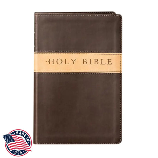 NLT Brown Tan Standard Size Holy Bible Small Print