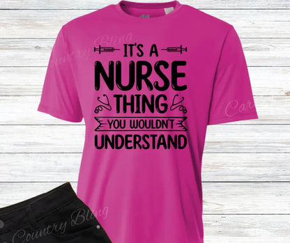 Nurse Thing – Multi Small / Short / Fuchsia Shirt
