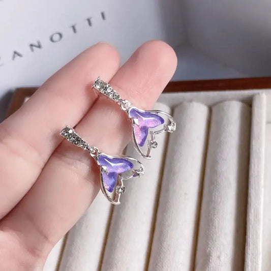 Ocean Life – Purple Earrings