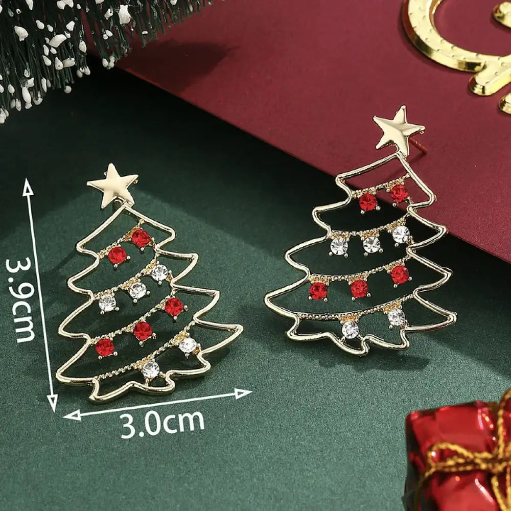Oh Christmas Tree – Gold Earrings