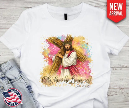 Oh How He Loves Us - Multi Small / Short Shirt