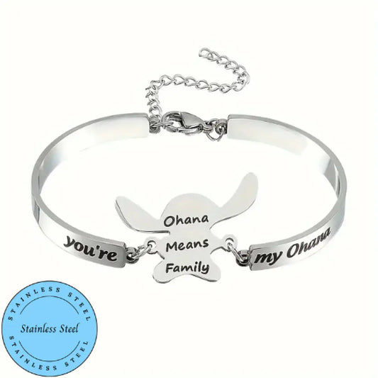 Ohana Means Family – Silver - Bracelet