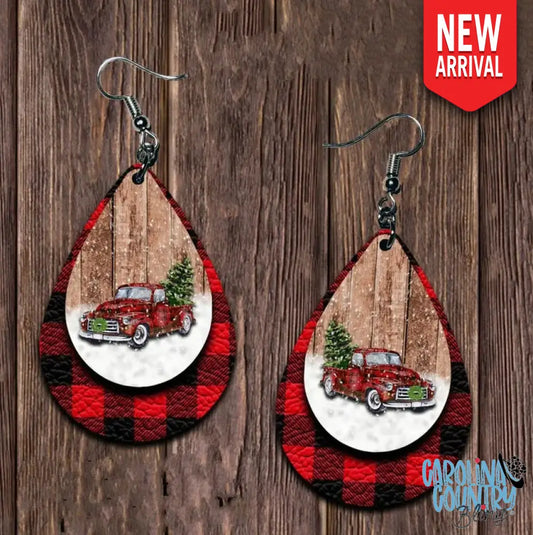 On The Farm For Christmas – Red Earrings