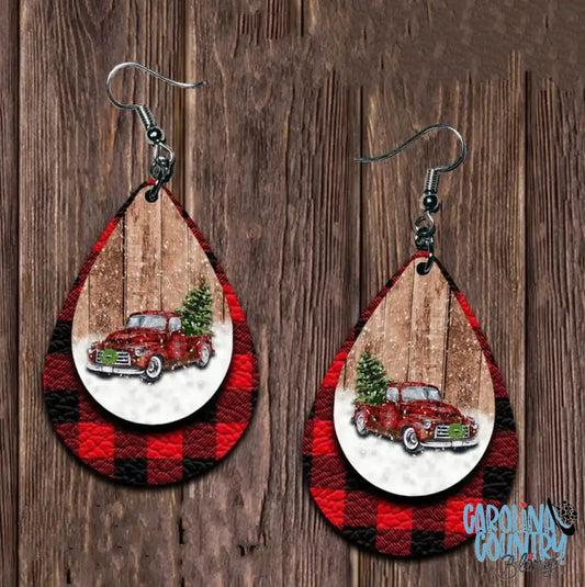 On The Farm For Christmas – Red Earrings