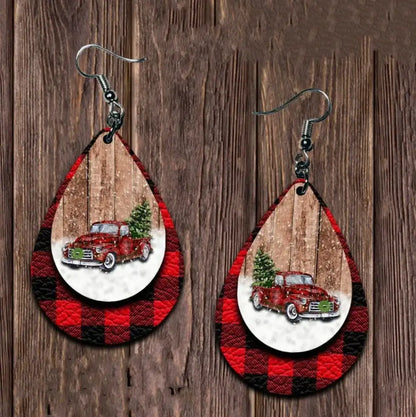 On The Farm For Christmas – Red Earrings