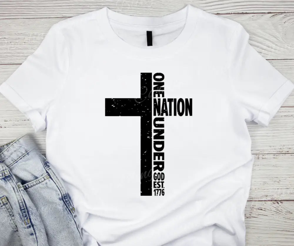 One Nation - Multi Small / Short / White Shirt Shirt