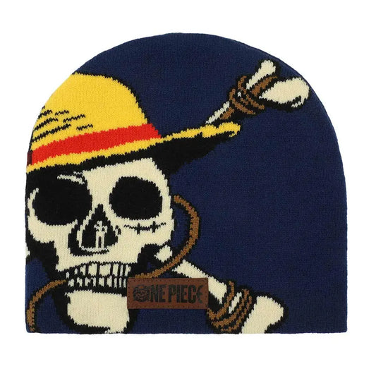 One Piece Live Skull Logo Knit Beanie Hats