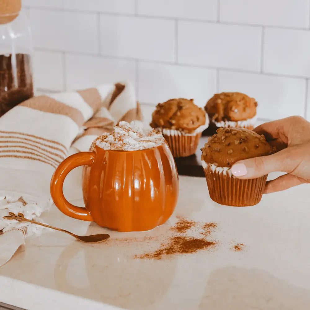 Orange Pumpkin 19 oz Figural Coffee Mug - Coffee Mugs