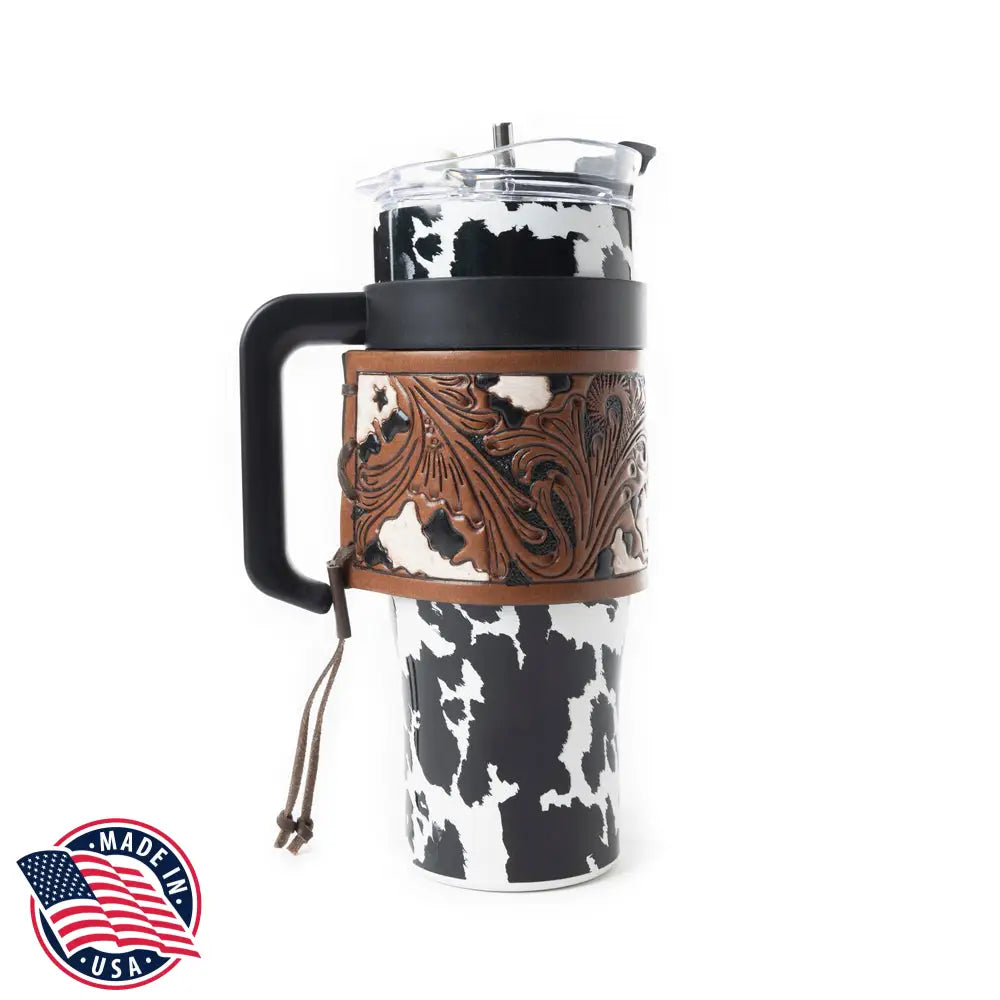 Wide Wyoming Tumbler In Black and White - WITH TOOLING - Tumbler
