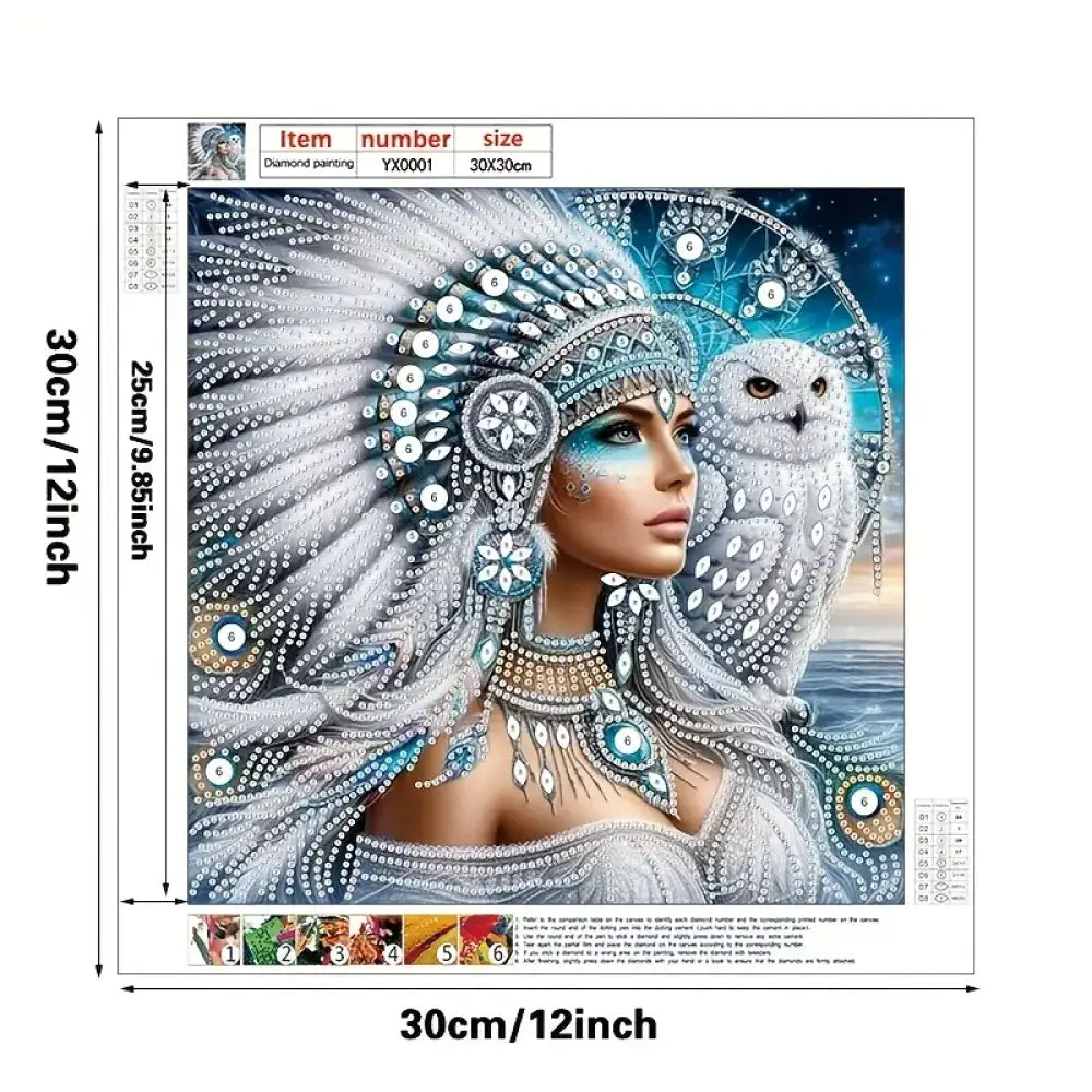 Partial Diamond Art Native American - arts & Craft kits