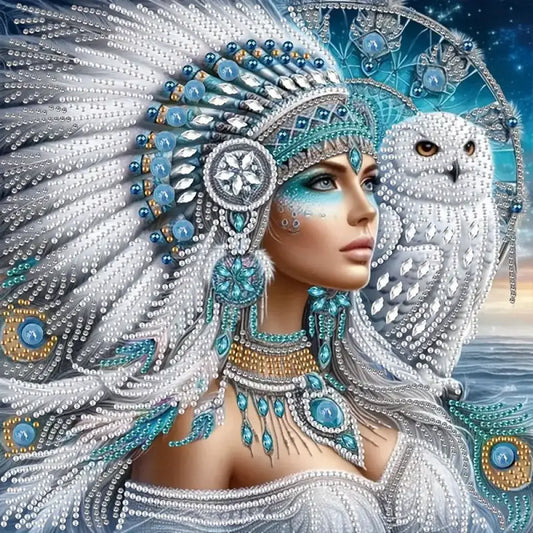 Partial Diamond Art Native American - arts & Craft kits