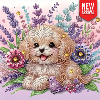 Partial Diamond Art Puppy - arts & Craft kits