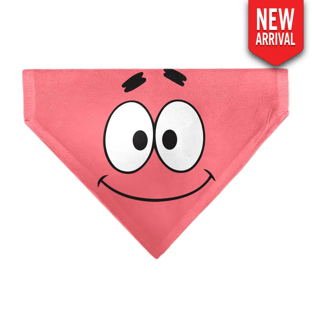 Pet Bandana - SpongeBob SquarePants Patrick Star Face Close-Up Pink Pet Bandanas
