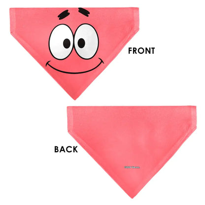 Pet Bandana - SpongeBob SquarePants Patrick Star Face Close-Up Pink Pet Bandanas