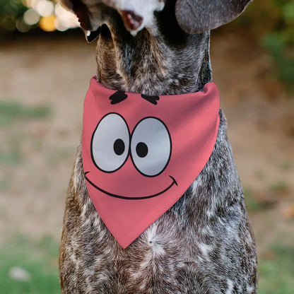 Pet Bandana - SpongeBob SquarePants Patrick Star Face Close-Up Pink Pet Bandanas