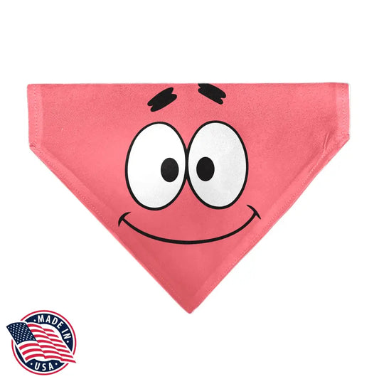 Pet Bandana - SpongeBob SquarePants Patrick Star Face Close-Up Pink Pet Bandanas