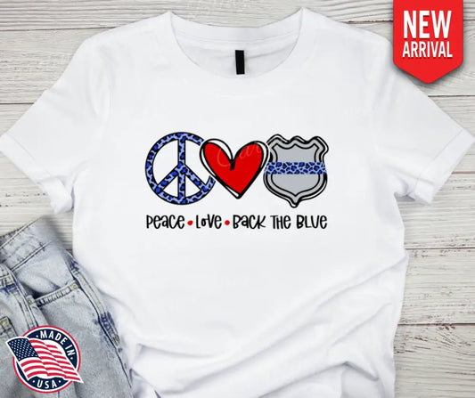 Peace Love Back The Blue – Multi Shirt