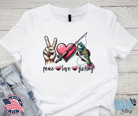 Peace Love Fishing – Multi Shirt