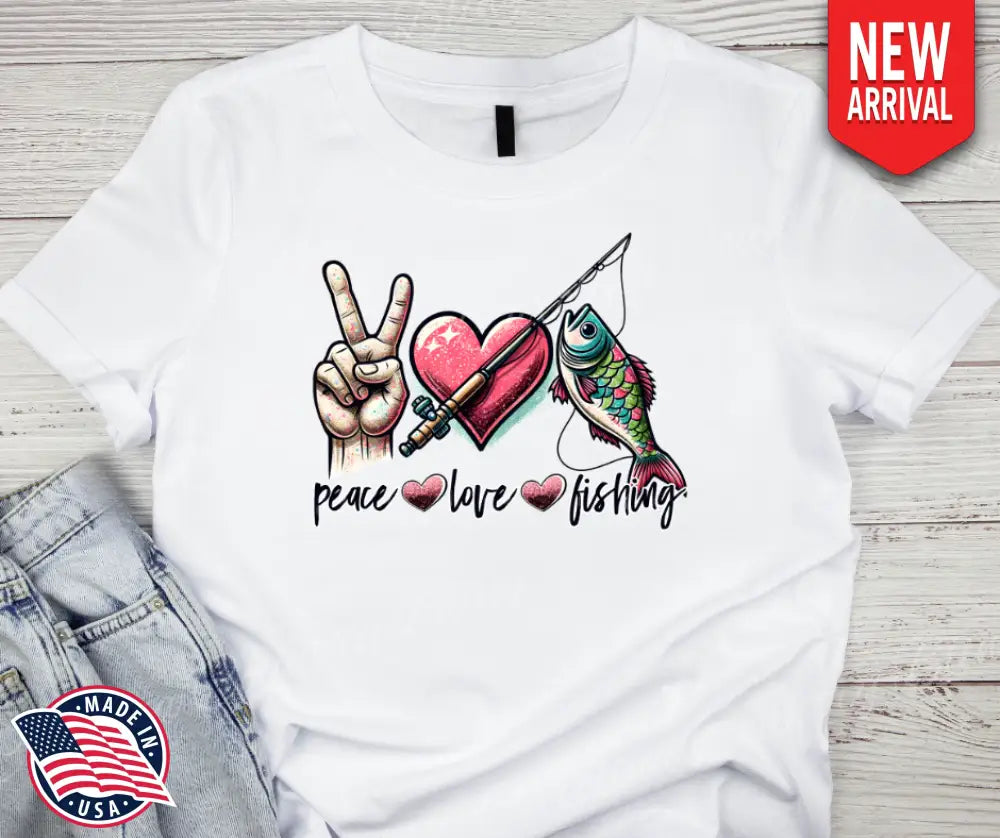 Peace Love Fishing – Multi Shirt