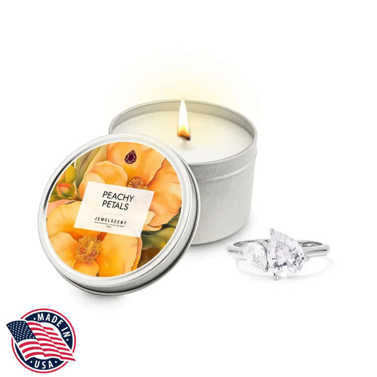 Peachy Petals Tin Candle - 5.5 oz - Carolina Country Bling
