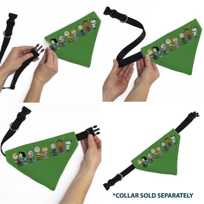 Peanuts Gang - Green Pet Bandanas