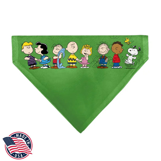 Peanuts Gang - Green Pet Bandanas