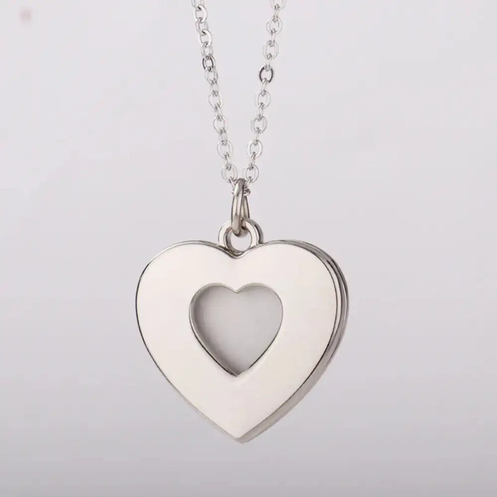 Peek Into My Heart - Silver Necklace