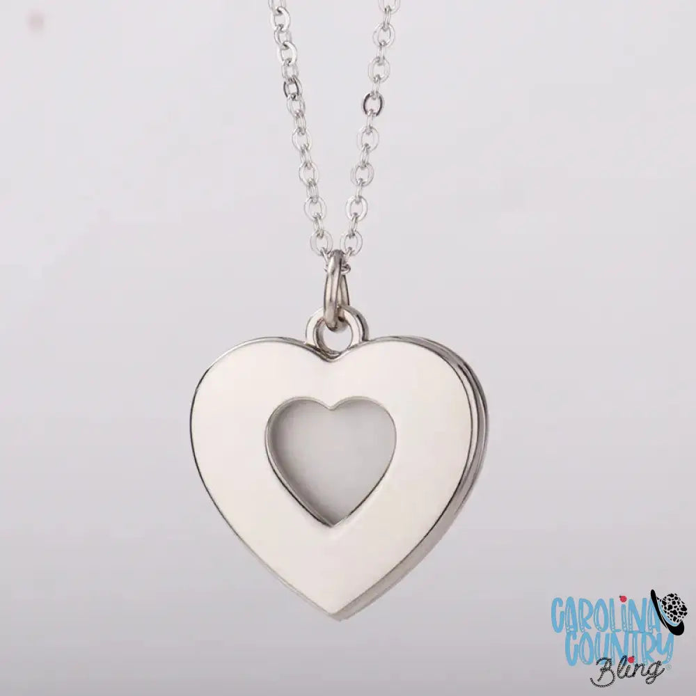 Peek Into My Heart - Silver Necklace