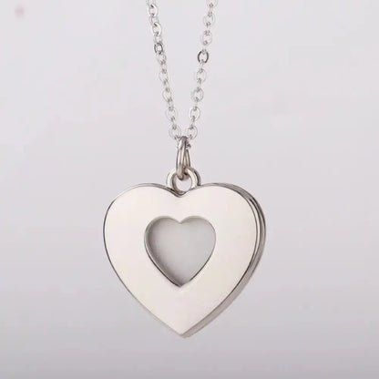 Peek Into My Heart - Silver Necklace