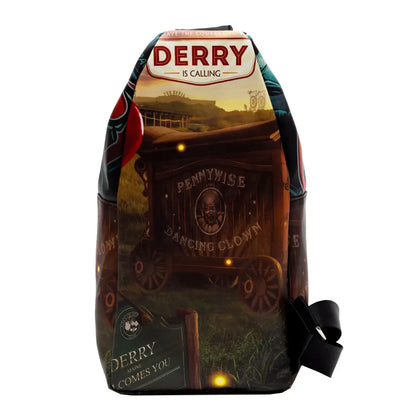 Warner Bros. Horror Movies Vegan Leather Crossbody Sling Bag It Chapter Two Pennywise Derry Circus Pose 7’’ x 14’’