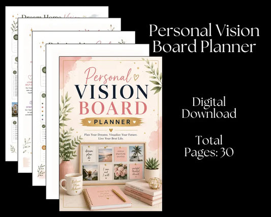 Personal Vision Board Planner - Digital Download