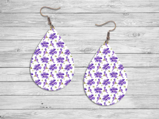 Picking Flowers – Purple Earrings