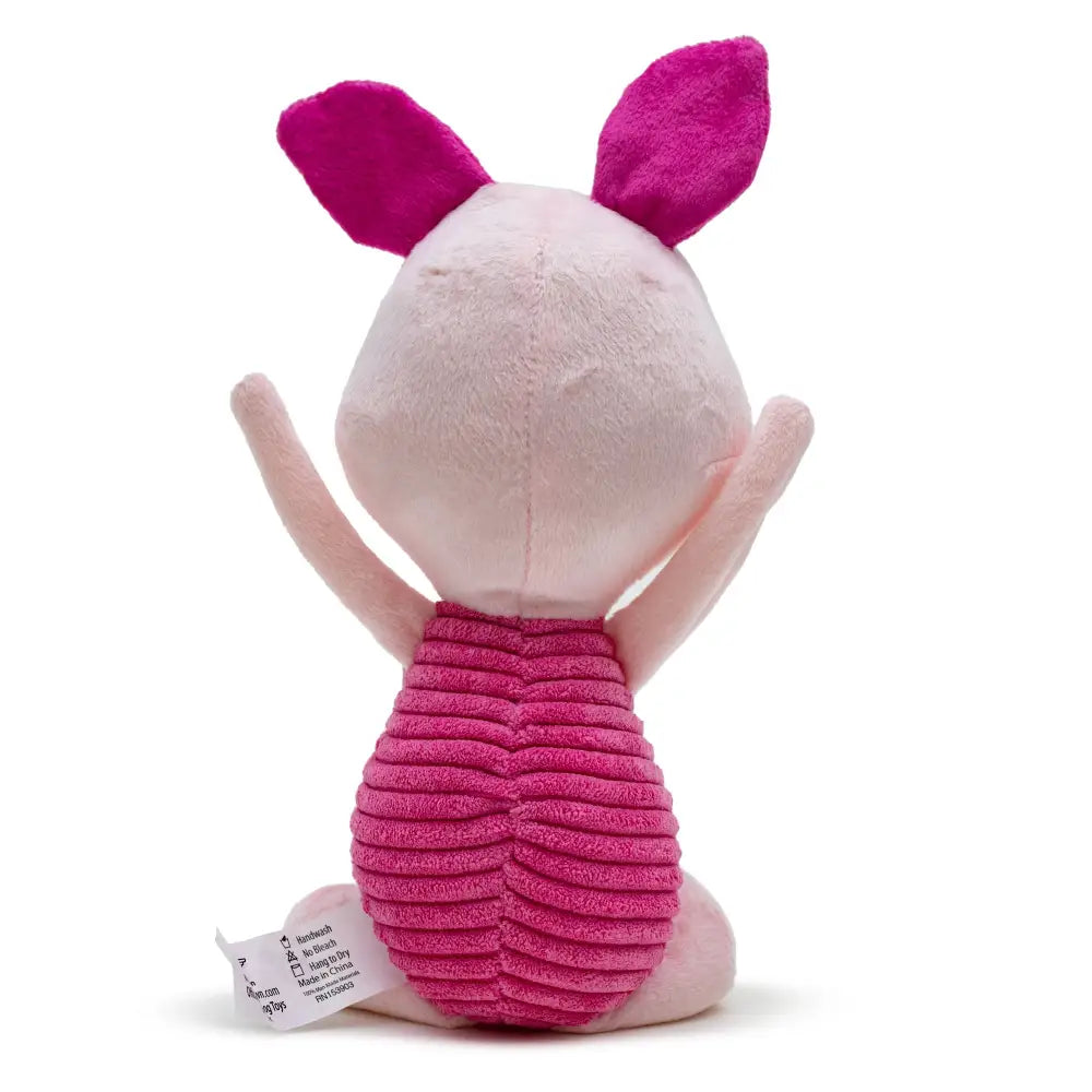 Dog Toy Squeaker Plush - Winnie the Pooh Piglet Arms Up Sitting Pose Dog Toy Squeaky Plush