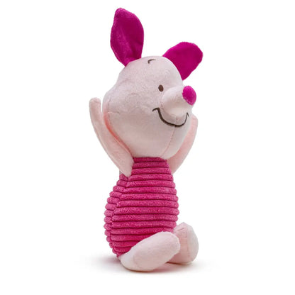 Dog Toy Squeaker Plush - Winnie the Pooh Piglet Arms Up Sitting Pose Dog Toy Squeaky Plush