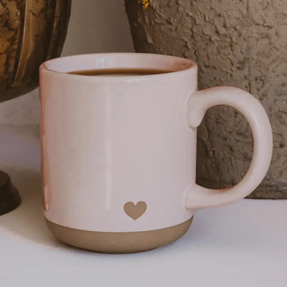 Pink Heart 14 oz Stoneware Coffee Mug Coffee Mugs