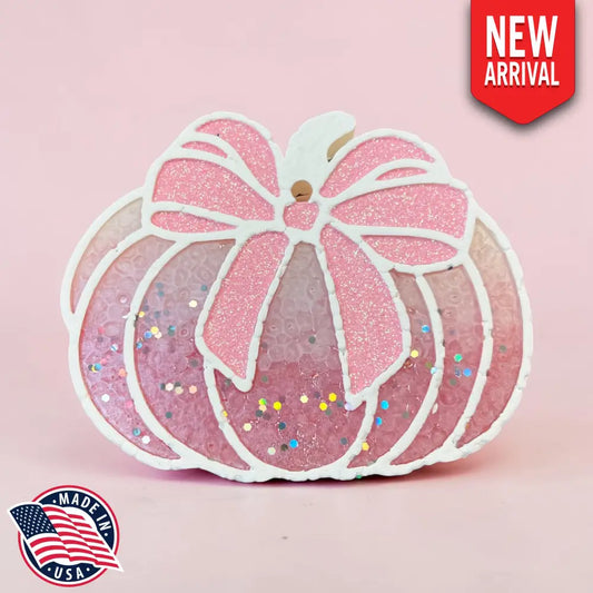 Pink Sparkle Pumpkin Freshie